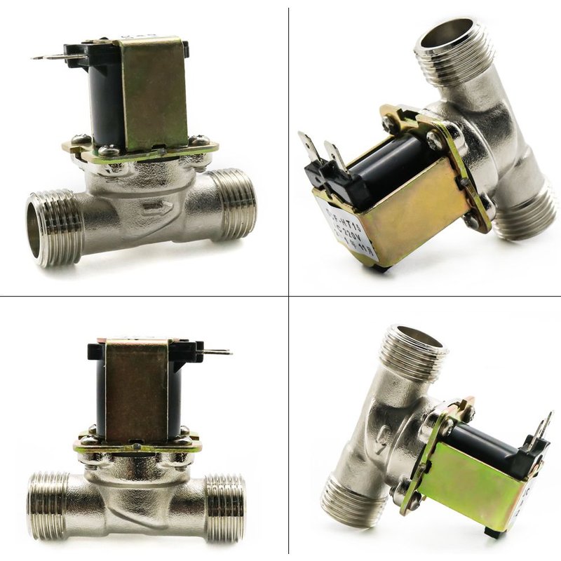 Électrovanne électrique en laiton G1/2 ''N/C 12v 24v 220v G3/4'', interrupteur de débit d'entrée d'air pour vanne de chauffe-eau solaire