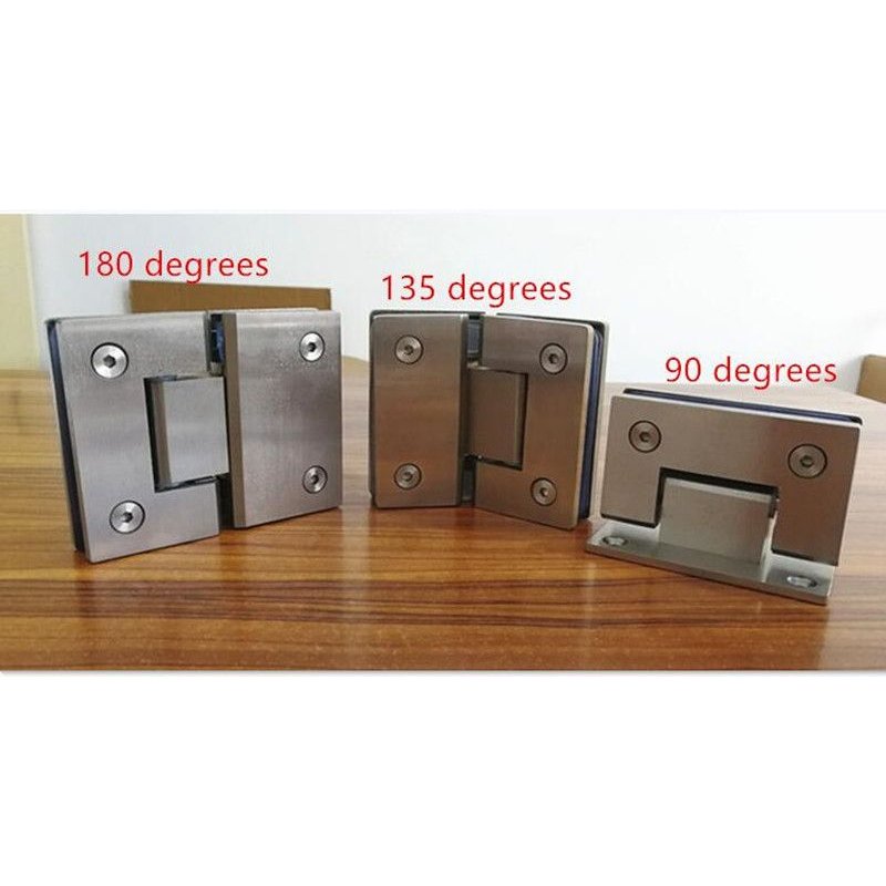 Charnières en acier inoxydable SUS304, installation murale, charnière de porte de douche en verre pour la maison, charnière de meubles de salle de bain
