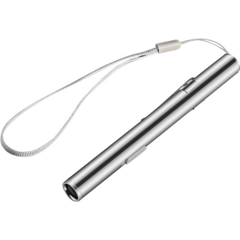 Mini lampe de poche à Led rechargeable avec câble Usb, torche à pince, en acier inoxydable, pour Camping et arts