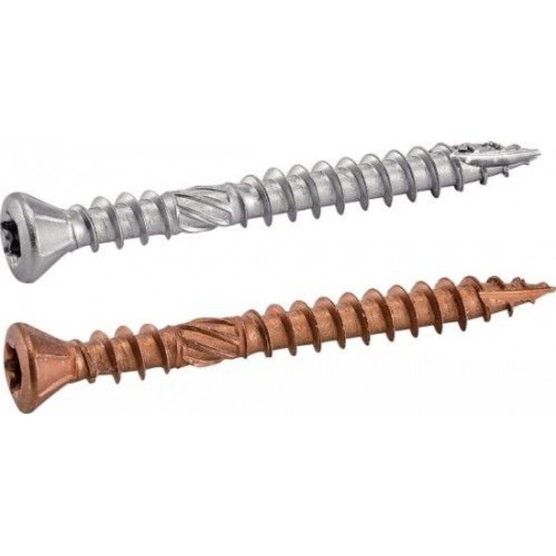 Vis inox A4 pour terrasse bois - double filet - 5x50 mm - par 200 ACTON