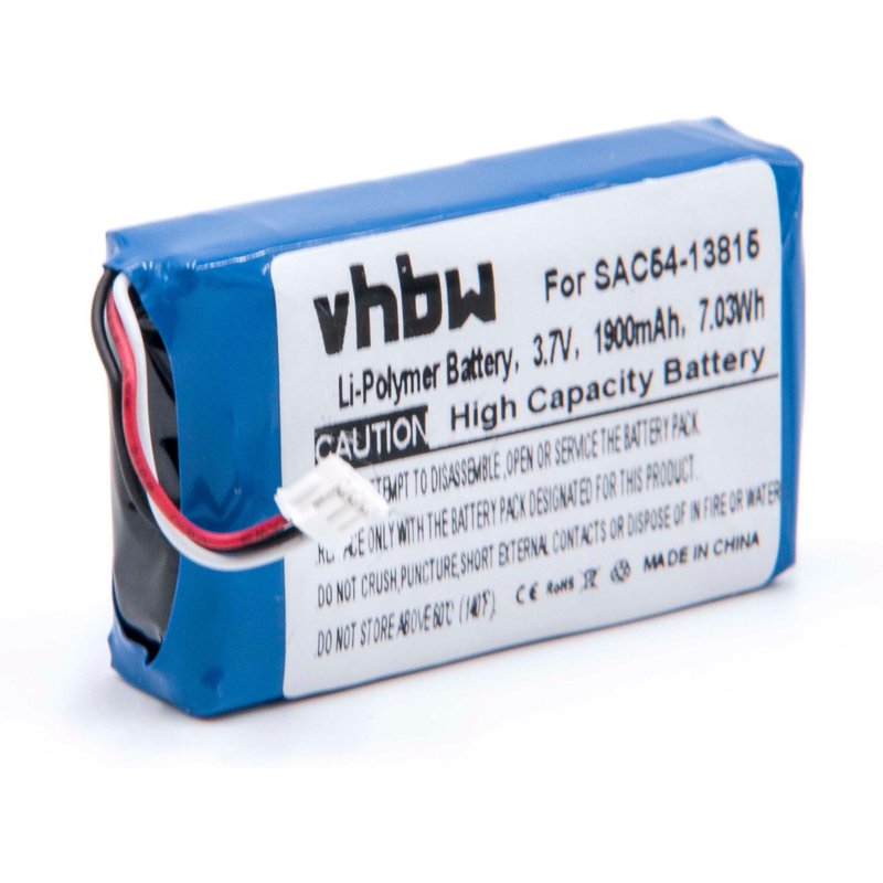 Vhbw Batterie Compatible Avec Sportdog Tek-H, Tek 1.5 Gps Collar, Tek 2.0 Gps Collar Collier De Dressage De Chien (1900mah, 3,7v, Li-Polymère)