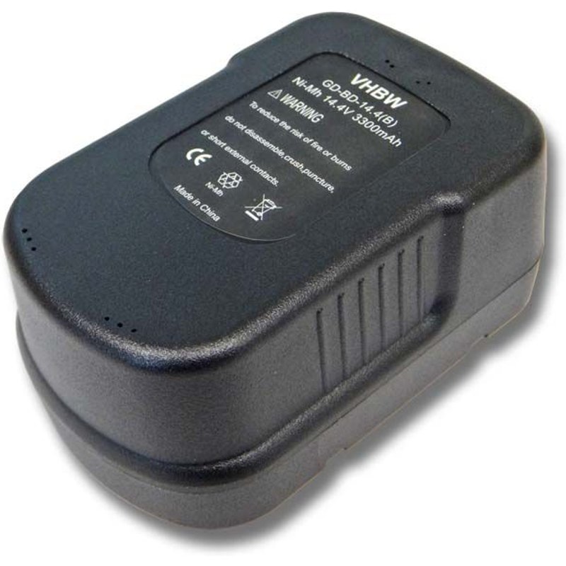 vhbw 1x Batterie compatible avec Black & Decker SXR14, XTC143BK outil électrique (3300 mAh, NiMH, 14,4 V)