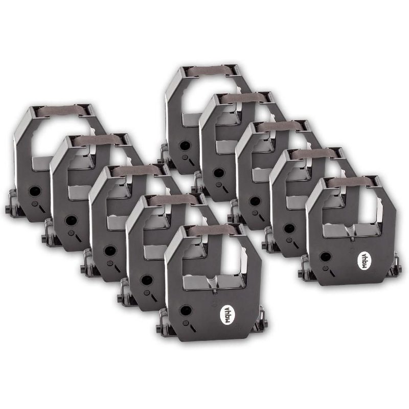 vhbw 10x Ruban encreur compatible avec Umei 2300, 2200, 1300, NE-6000, NE-5000, CD-9820 imprimante matricielle ou de reçus - noir
