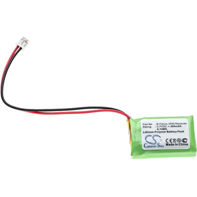Vhbw Batterie Compatible Avec Dogtra E-Fence 3500 Receiver, Ys-300 Bark Collar Collier De Dressage (200mah, 3,7v, Li-Polymère)