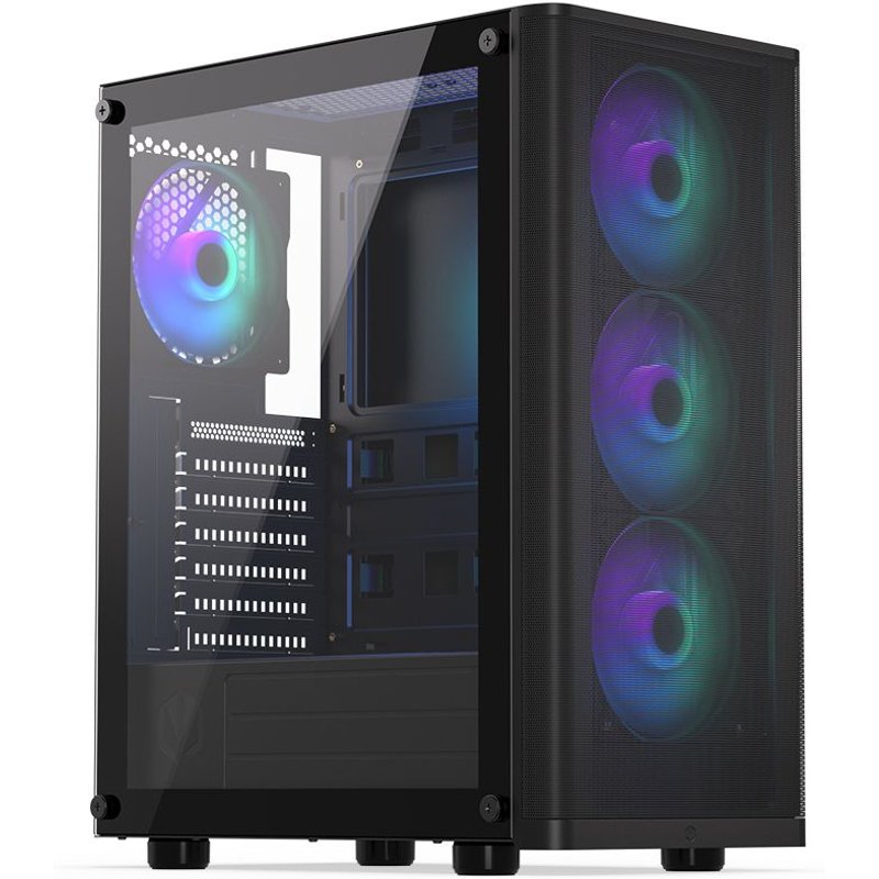 ENDORFY Case Endorfy Ventum 200 ARGB - Boîtier moyen tour - Noir - RGB - Fenêtre