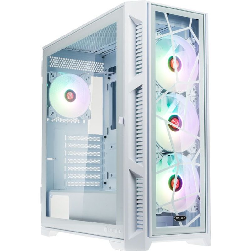 Raijintek Ponos Ultra Midi-tower, Tempered Glass - Weiß