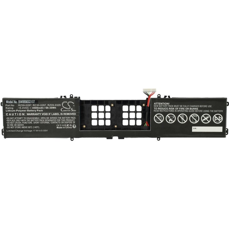 vhbw Batterie compatible avec Razer Blade 17 QHD 240HZ RTX 3070(2021), QHD 165HZ RTX 3070(2021) ordinateur portable (4500mAh, 15,4V, Li-polymère)