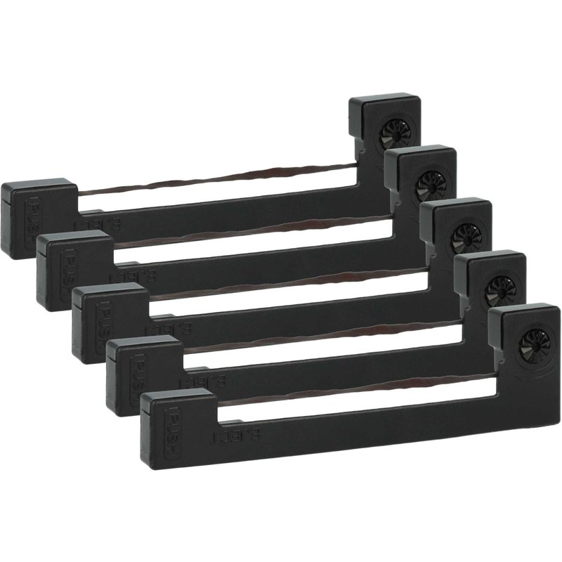 vhbw 5x Ruban encreur compatible avec B&E RE 4100, RE 4100-10, RE 4100-6 imprimante matricielle ou de reçus - violet