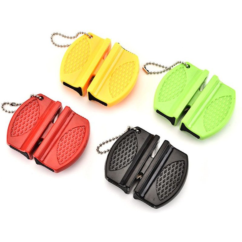 Aiguisoir Exquis En Acier Au Tungstène, Mini Coque En Abs, Tige En Céramique, Poche De Camping, Cuisine Domestique, Aiguisoir De Couteaux, Outils D'extérieur