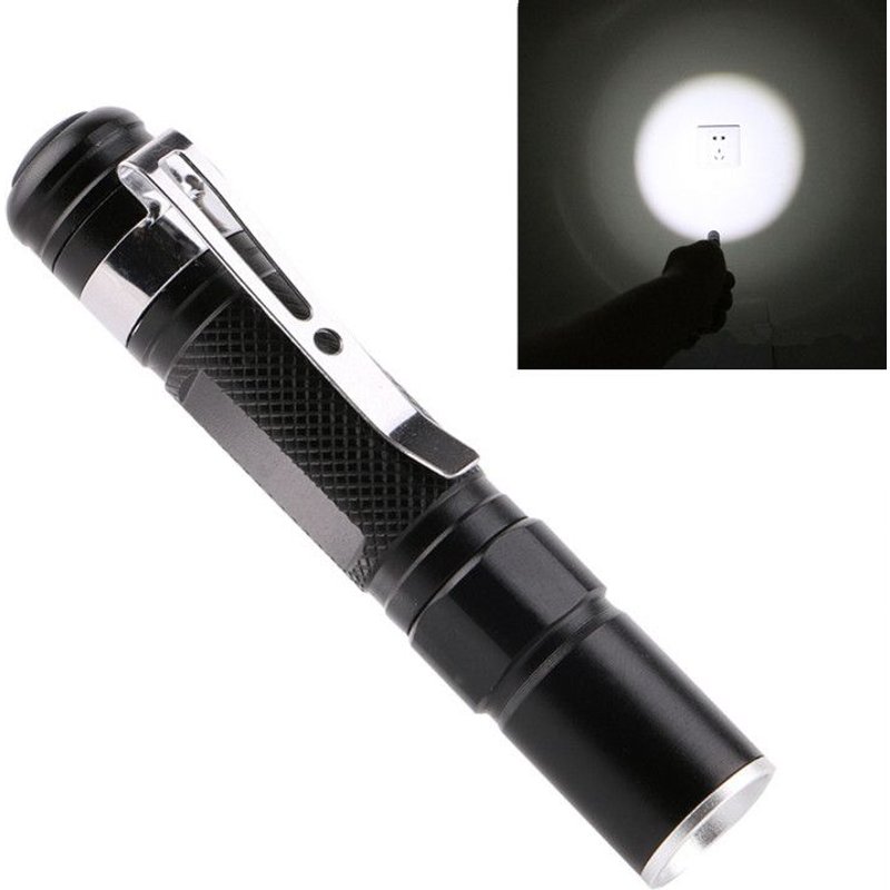 Mini Lampe De Poche Portable Cree Q5 2000lm, Lumière De Poche Étanche, Outil De Survie En Plein Air, Puissante, Pour La Chasse