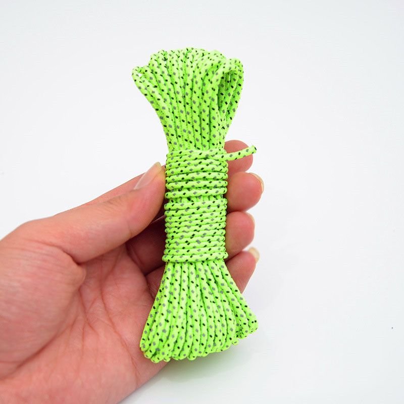 Corde Réfléchissante Pour Tente De Camping, 10 Mètres, 2.5mm, Sport De Plein Air, Randonnée, Accessoires