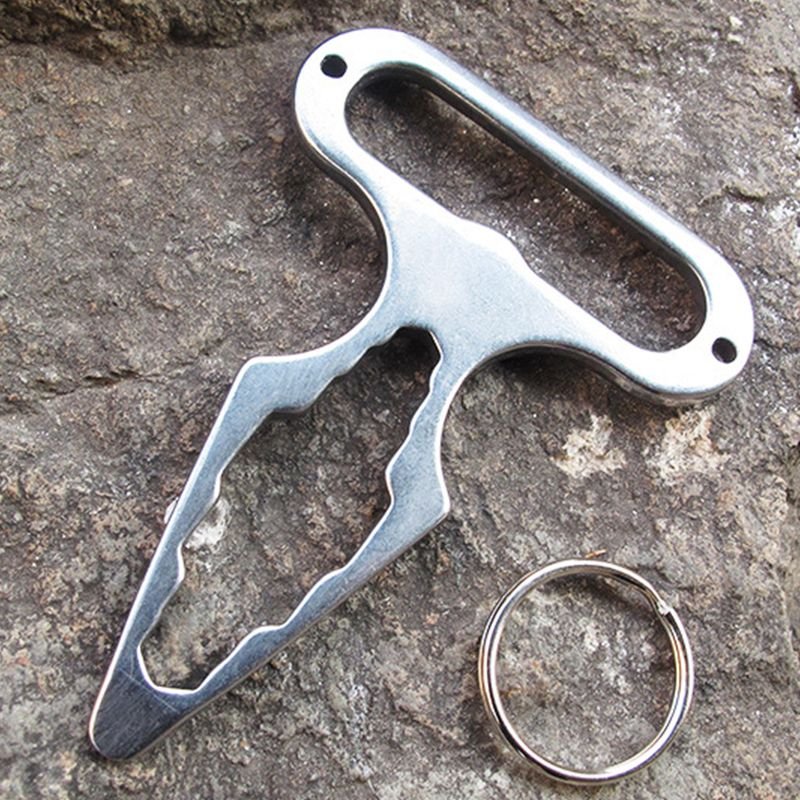 Ouvre-Bouteille En Acier Inoxydable, Outil D'Auto-Défense Personnel, Clé Combinée, Outils D'Extérieur