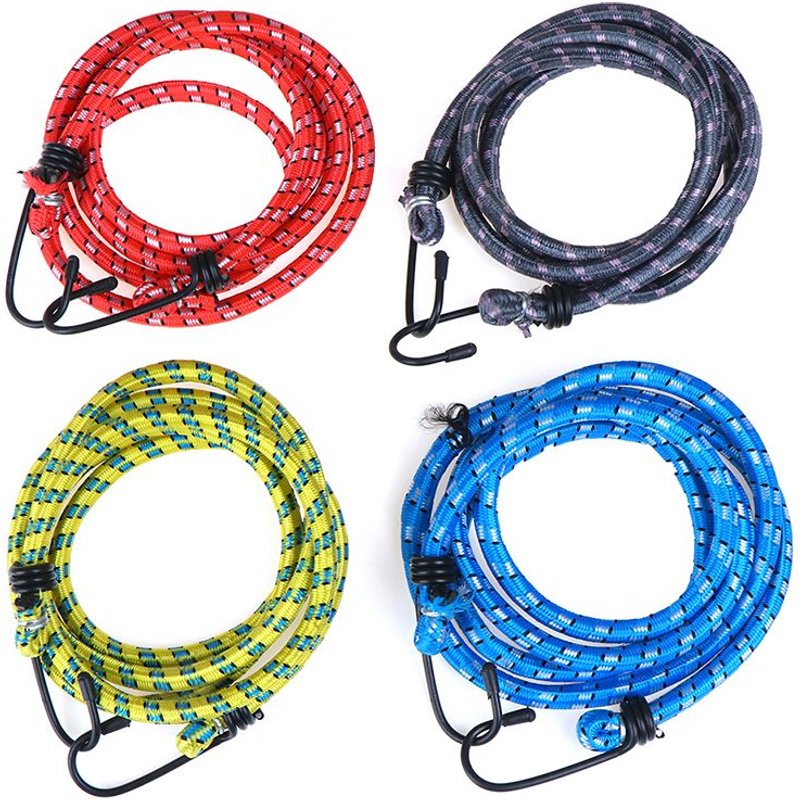 Corde À Bagages Élastique De 1.5m, 1 Pièce, Bicyclette, Crochets De Cyclisme, Sangles De Bandage, Boîte D'Emballage, Attache D'Équipement, Accessoire