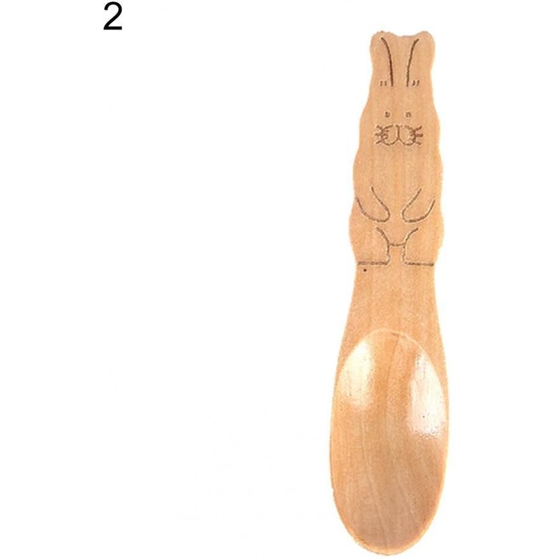Cuillère À Café En Bois, Motif Créatif Sans Bpa, Couverts À Miel, Cuillère De Dessin Animé Pour Dortoir, Cuillère À Remuer