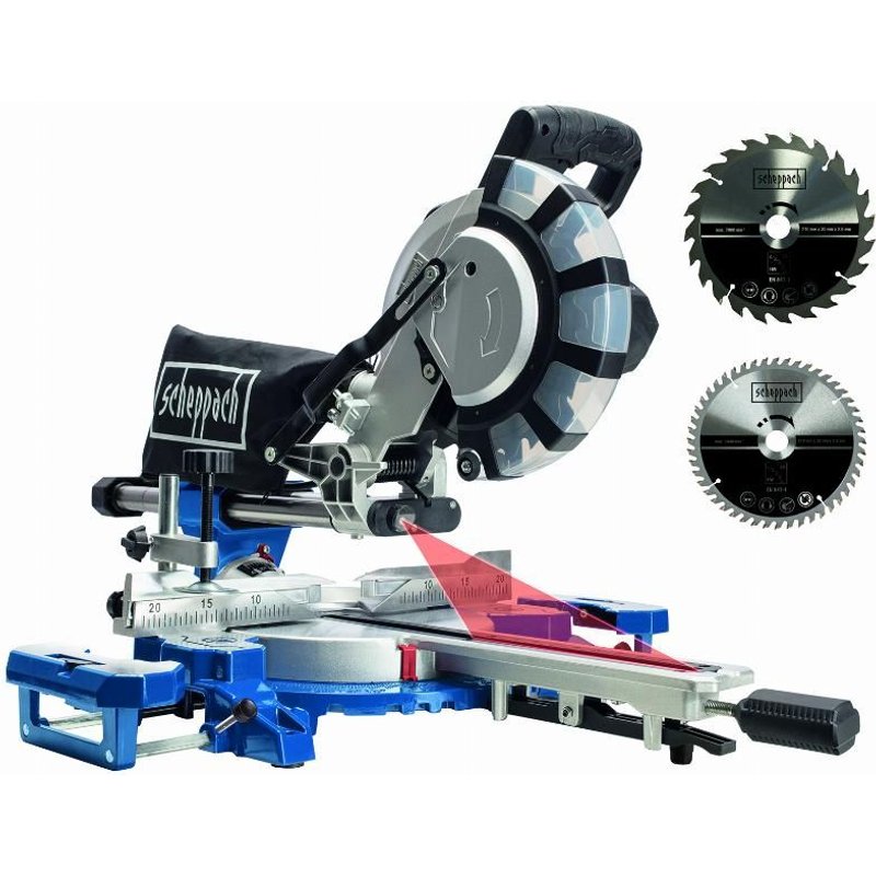 Scie à onglet radiale SCHEPPACH 2200W - 2 lames - 254 mm - HM254SPX