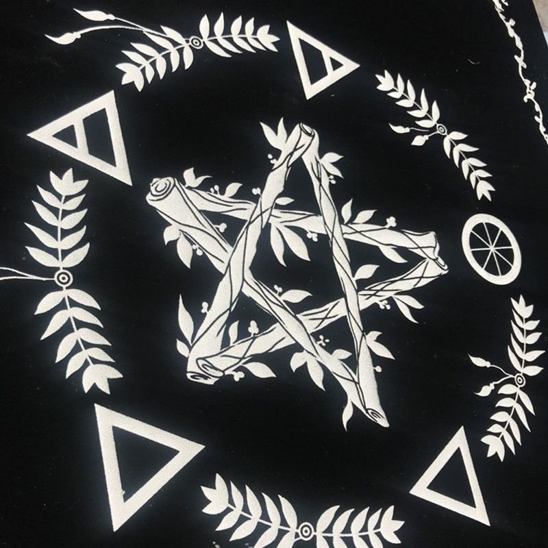 Jeu De Société Pentagramme, Cartes De Tarot En Tissu Pour Divination, Autel, Nappe Spéciale, Astrologie, Fortune, Velours