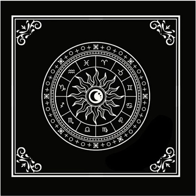 Tapis De Jeu De Société Non Tissé, Cartes De Magicien Quotidien, Nappe De Tarot Rune Divination, Patch De Table