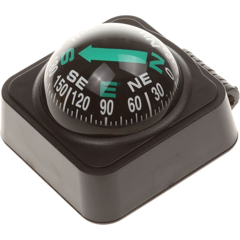 Boule De Boussole Compacte Automatique Pour Trouver La Direction, Universelle Pour La Plupart Des Voitures, Bateaux, Noir