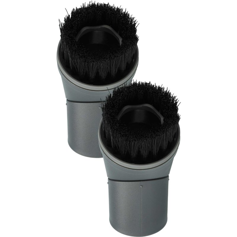 vhbw 2x Set de brosses à épousseter compatible avec Miele S4560, S4561, S4562, S4580, S4581, S456I, S4512 aspirateur - Buse pinceau - brosse ronde