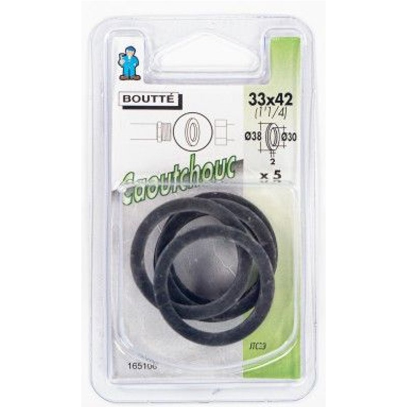 Joint caoutchouc - 33x42 - 5 pièces BOUTTÉ