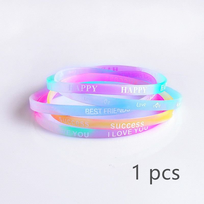 Bracelet En Caoutchouc De Silicone Pour Garçons, 1 Pièce, Cool, Flexible, Sport Et Loisirs, Volley-Ball, Sports De Plein Air