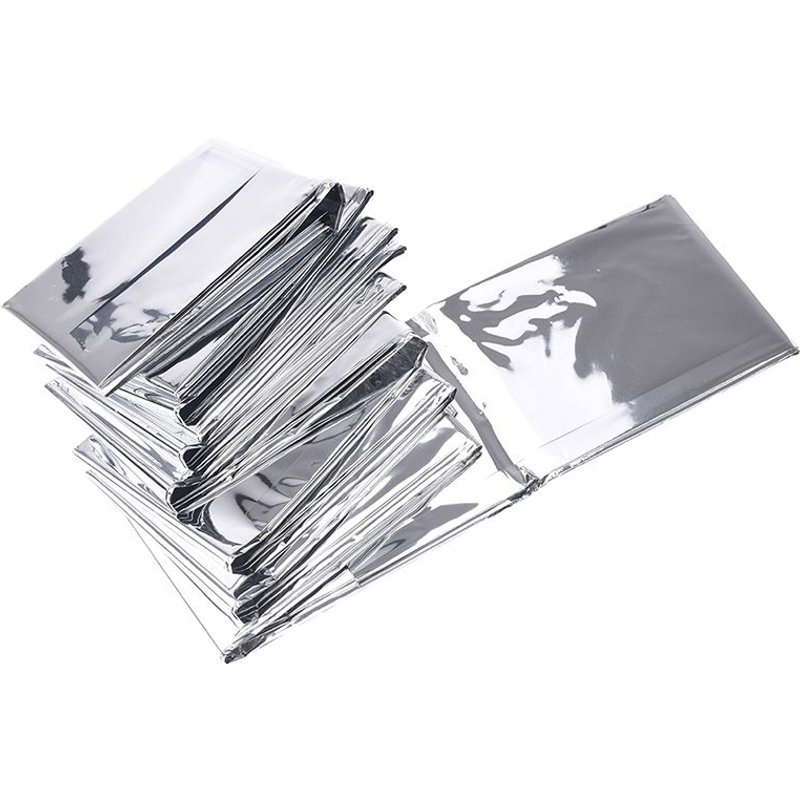 Couverture D'urgence Portable Pour Camping En Plein Air, 1 Pièce, Rideau De Sauvetage De Survie, Outils De Tente, Randonnée, Kit Thermique, Feuille De Sauvetage