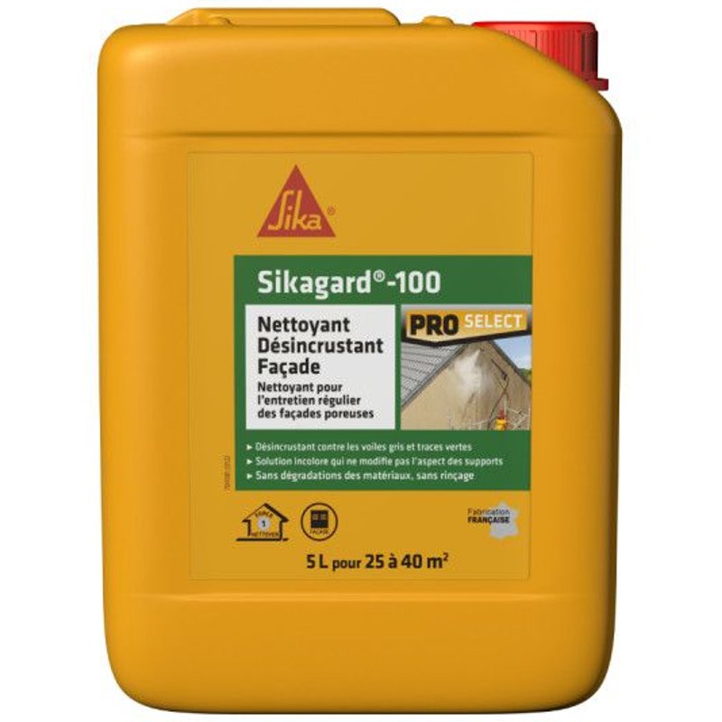 Nettoyant désincrustant façade SIKA Sikagard-100 - 5L