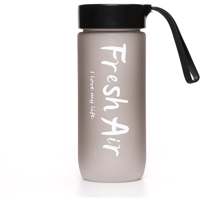 Bouteille D'eau En Plastique Transparent 600ml Pour Étudiant, Bouteille D'eau Dépolie Créative Avec Corde Portable, Tasse De Thé De Voyage Grande Bouilloire