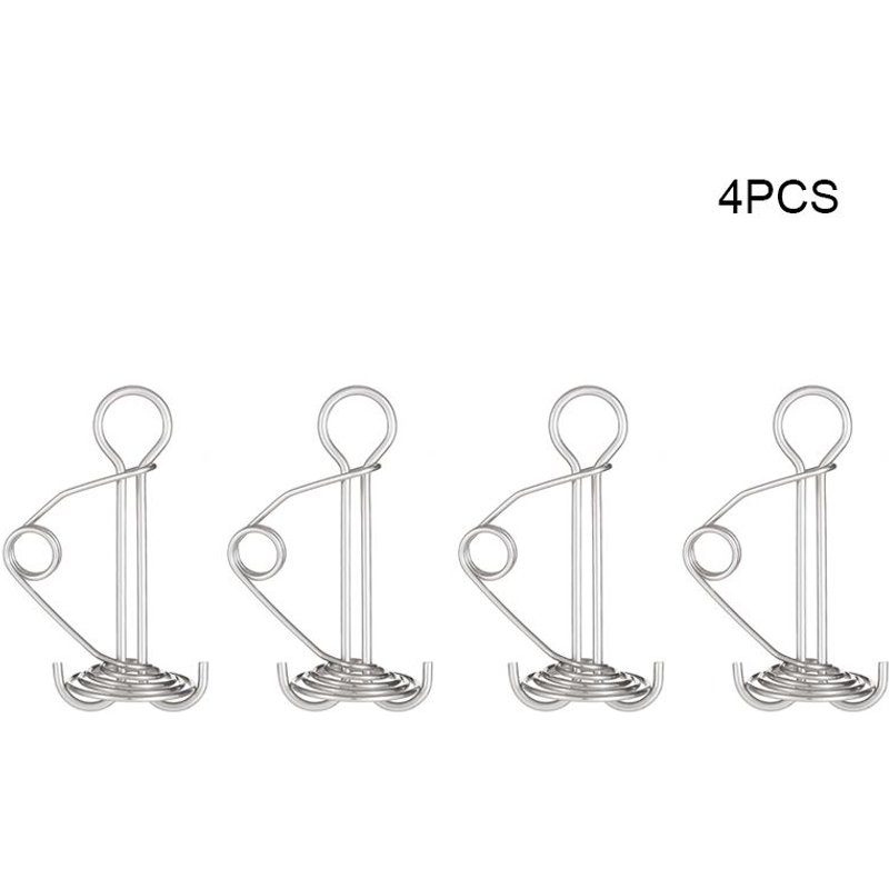 Tendeurs De Corde De Tente En Acier Inoxydable, Conception À Double Anneau, Clou De Torsion Solide Au Sol, Boucle À Ressort N66