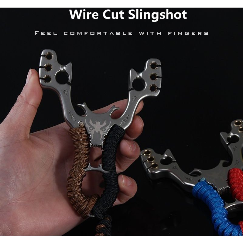 Fronde En Fil D'acier Inoxydable De Haute Précision Et Balle De Carte Traditionnelle, Catapulte De Tir De Compétition Pour La Chasse En Plein Air