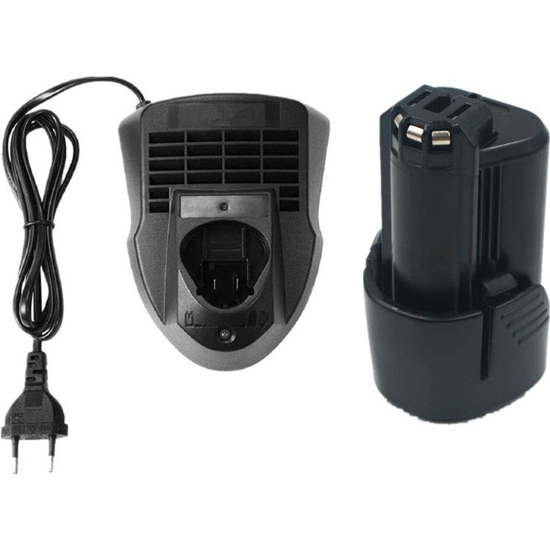 Batterie li-lon 10.8v 3000mAh avec 10.8V-12V Chargeur Rapide, pour le remplacement d'outils électriques rechargeables, BAT411 BAT411A