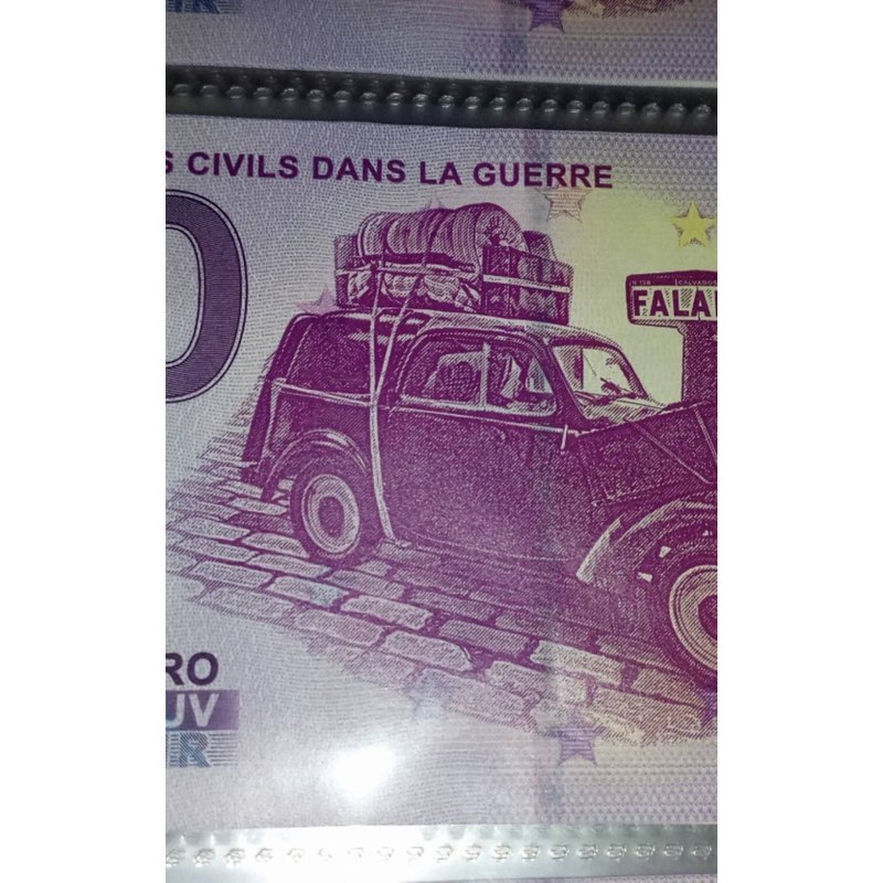 Billet Touristique Euro Souvenir Mémorial Des Civils Dans La Guerre