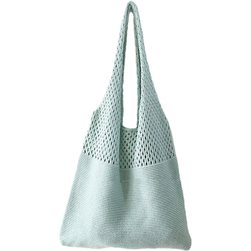 Sac À Main Élastique Tricoté Pour Femmes, Sacoche De Luxe, Style Boho, Été Plage, Tissé, Pour Le Shopping, Les Rencontres Et Les Voyages