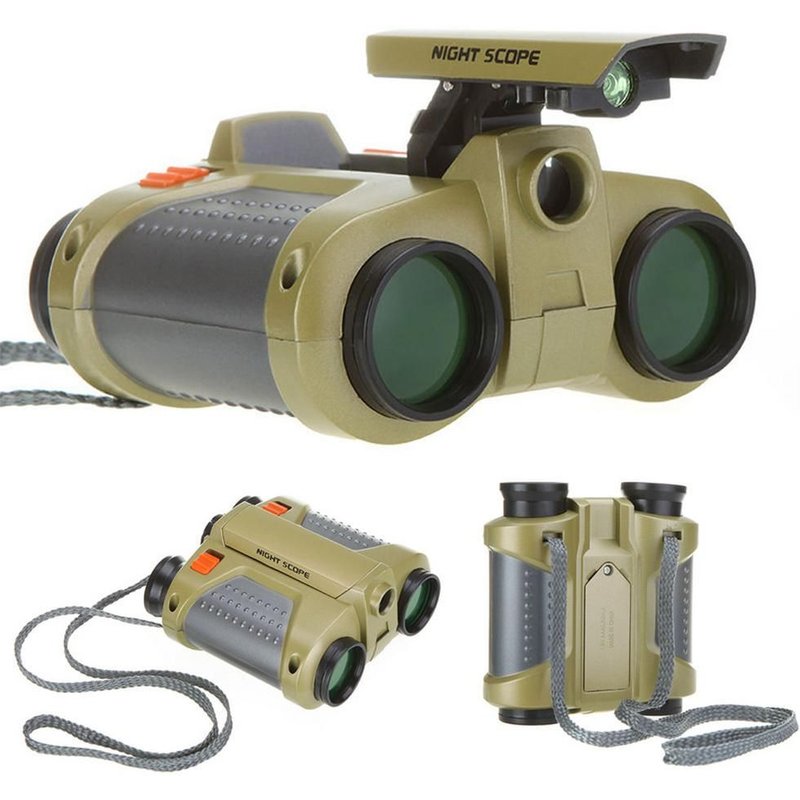 Binoculaires 4x30 À Lumière Pop-Up, Vision Nocturne, Binoculaires, Nouveauté, Jouets Éducatifs Pour Enfants, Cadeaux