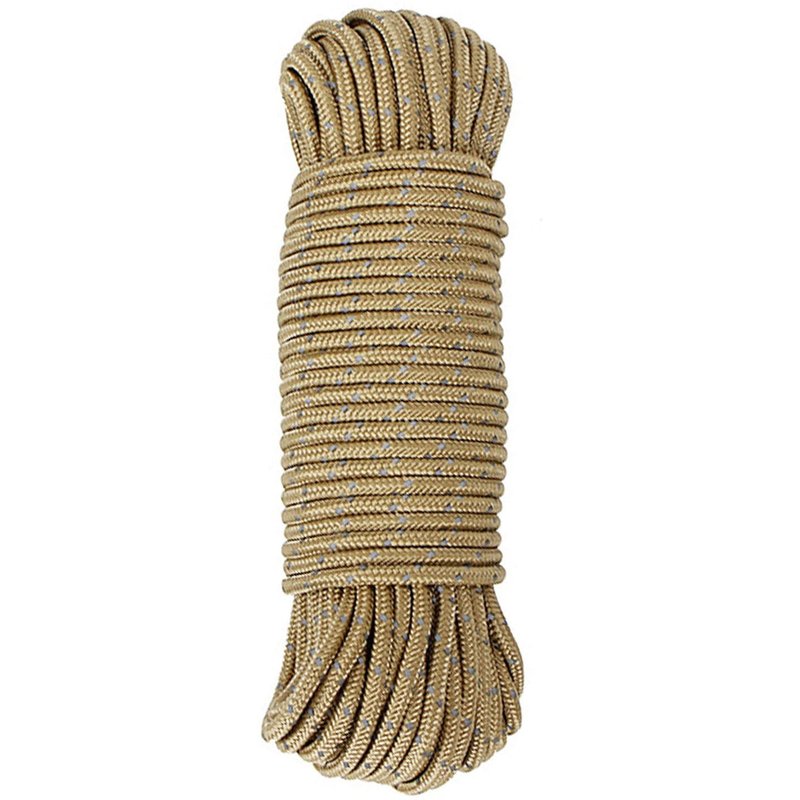 Corde De Camping À Haute Résistance, Corde De Tente À Haute Densité, Kaki Réfléchissant, Durable, Auvent, Corde De Réglage Fixe