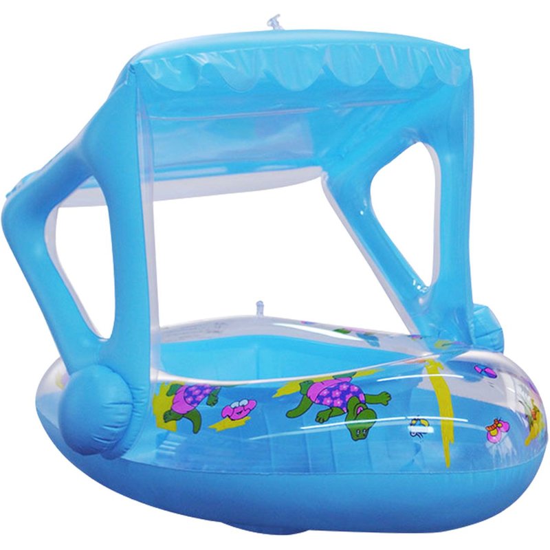Flotteur De Natation Gonflable Pour Enfants, Anneau De Siège, Pare-Soleil, Jouet D'eau, Bateau De Ponton De Dinosaure, Jouet De Piscine Pour Bébé