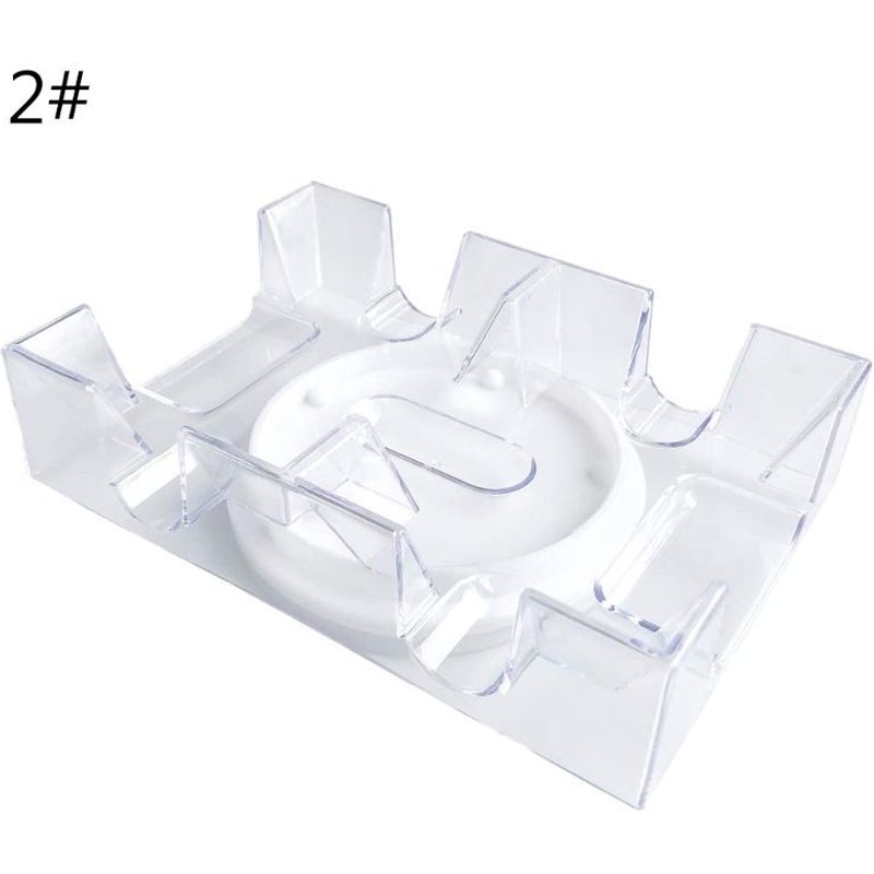 Boîte Transparente Pour Cartes De Poker, 2/6 Jeux De Cartes, Support Avec Plateau Rotatif, Accessoires De Jeux De Société, Fête De Casino