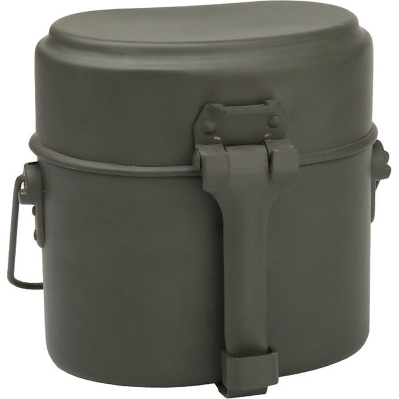Ustensile De Cuisine De Camping 3 En 1, Vert Militaire Allemagne, Boîte À Déjeuner Bento De Survie De Randonnée, Pot/Bol, Vente En Gros Et Livraison Directe