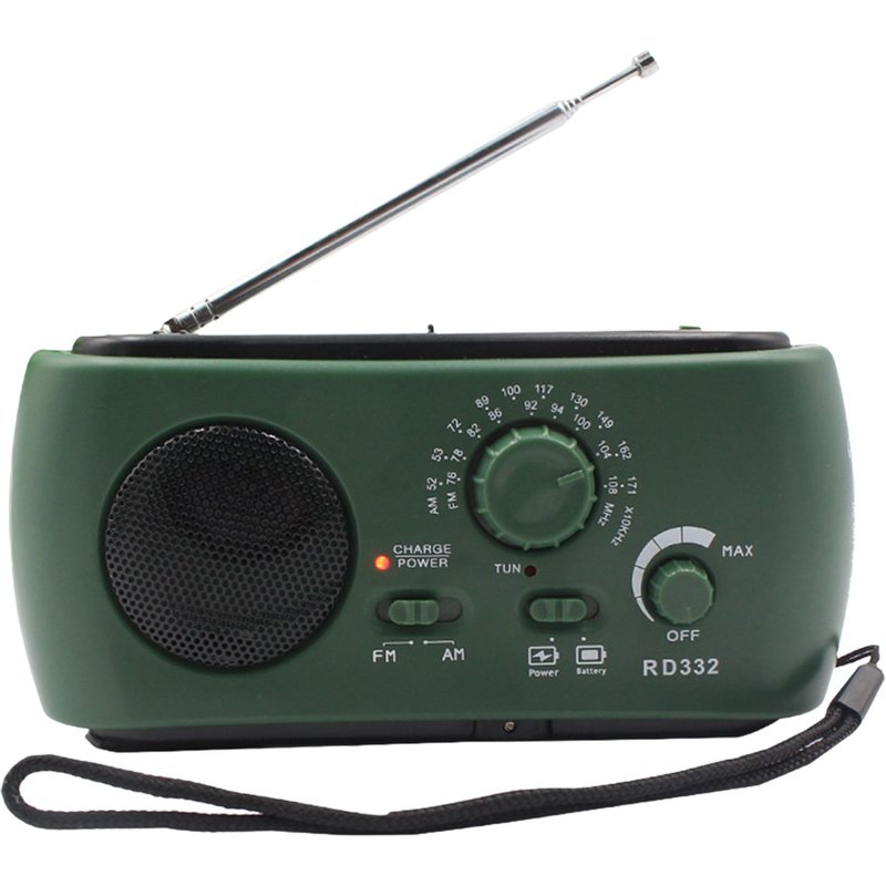 Récepteur Radio À Manivelle Portable Am/Fm/Wb, Radio Météo, Utilisation D'urgence Lampe De Poche Led, Batterie D'alimentation Pour Outil De Camping En Plein Air