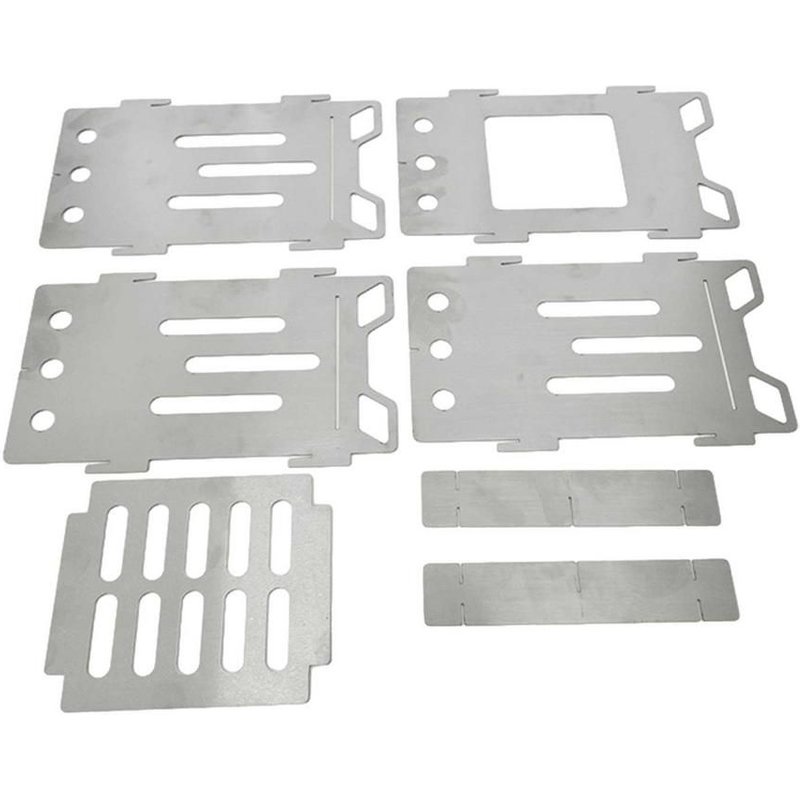 Fourneau De Camping À Bois Pour Pique-Nique Bbq, Fourneau Portable Pliant En Acier Inoxydable Pour Sac À Dos, Pour Randonnée Camping Et Bb