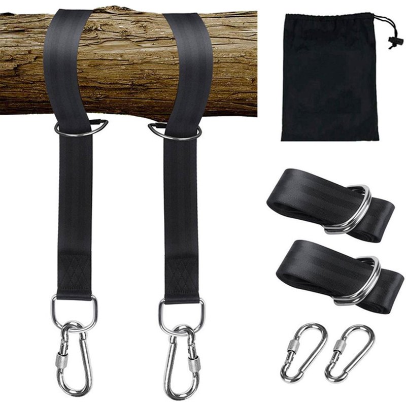 Kit De Corde De Balançoire Pour Arbre, Ensemble De Cordes De Balançoire D'extérieur, Cintres Et Sangles De Hamac Avec Sac De Transport, Sangles De Hamac Robustes Avec Fer