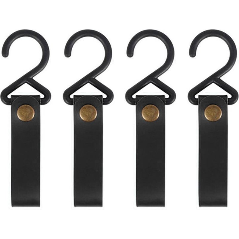 Crochet D'extérieur En Cuir Pu, Trépied De Camping, Rangement De Vêtements, Portable, Randonnée 2x7cm, Crochet De Vêtements, Fournitures De Camping, Outil Durable