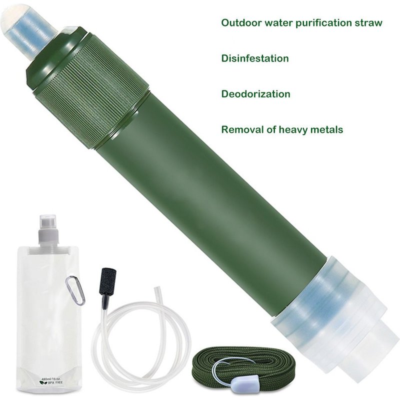Purificateur D'eau Multi-Fonctions, Paille De Filtration D'eau Potable, Pour Survie En Plein Air, Préparation D'urgence