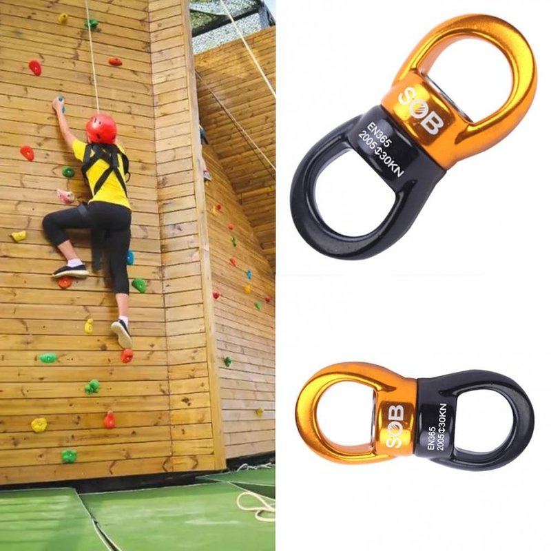 Connecteur De Rotor Pivotant En Alliage D'aluminium Et Magnésium Doré Pour Escalade, Accessoire De Suspension, Rappel, Sauvetage, Accessoires De Survie