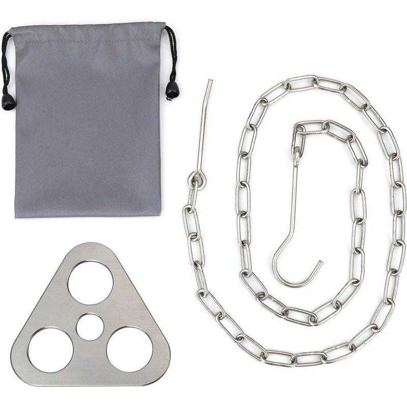 Support De Pot Suspendu Triangulaire Portable De Camping En Plein Air, Branche De Support De Barbecue, Crochet D'anneau De Pique-Nique Multifonctionnel