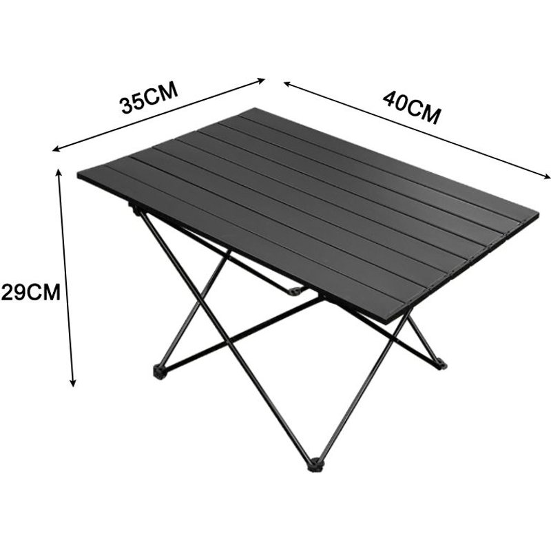 Table De Camping En Plein Air, Mini Bureau Portable Et Pliable En Aluminium Pour Pique-Nique, Randonnée, Plage, Fête Barbecue, Arrière-Cour, Pêche