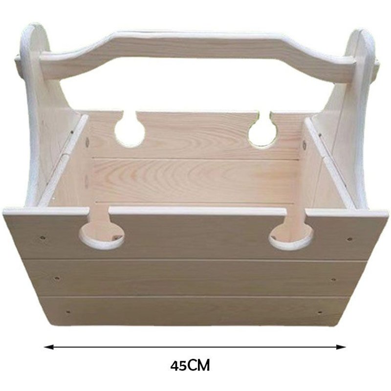 Table De Pique-Nique Pliante En Bois, Panier D'extérieur Avec Porte-Verre À Vin, Panier De Snacks Aux Fruits, Table À Vin Pour Plage Et Camping