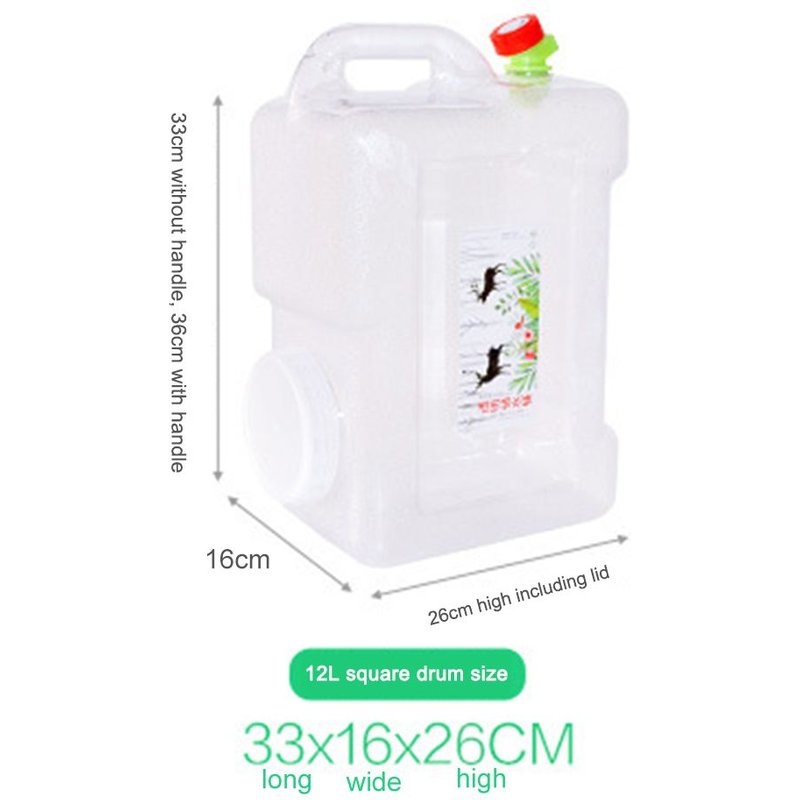 Conteneur D'eau 5l/12l Pc De Qualité Alimentaire, Seau D'eau De Grande Capacité Pour L'extérieur, Randonnée Camping Réservoir D'eau Avec Robinet