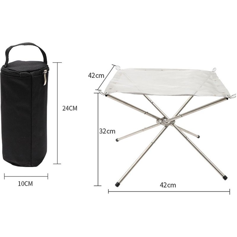 Foyer De Camping En Acier Inoxydable, Support De Poêle À Bois Pliable, Chauffage Extérieur En Maille