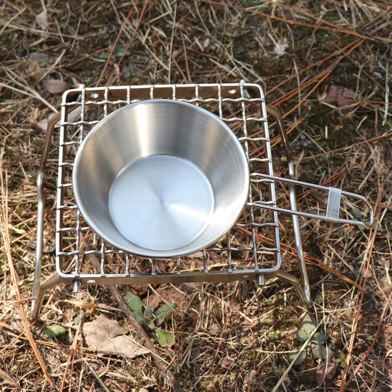 Bols À Poignée Pliable De 300ml, Récipient Alimentaire Portable De Pique-Nique De Camping En Plein Air, Tasse En Titane Ultralégère
